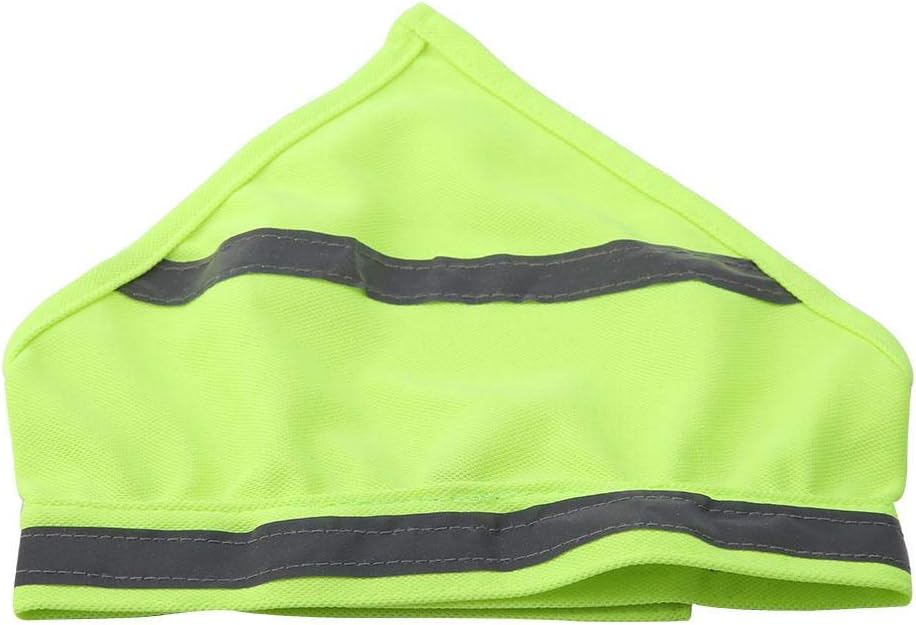 1pcs/Set Pet Bandanas Safety Reflective Strip Night Collar Medium & Small Dogs Puppy Triangle Scarf Bib Neckerchief(M-Fluorescent Yellow)