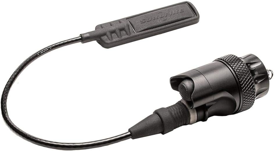 SureFire Scout Light Dual-Switch/Tailcap Assembly with 7" Switch Cable, Waterproof, Black/Tan, Compatible with Scout Light WeaponLights (DS07)