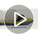 Overmont Ultralight Camping Sleeping Pad with Pillow & Foot Pump - Bluegreen
