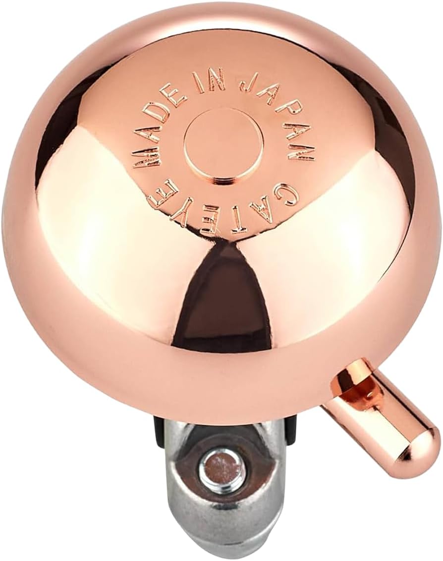 CATEYE OH-2200 Yamabiko Bicycle Bell – Classic Brass Bike Bell with Loud 85 Decibel Sound for Safety, Fits Road, MTB, Kids Bikes, Aluminum Bolt-on Design
