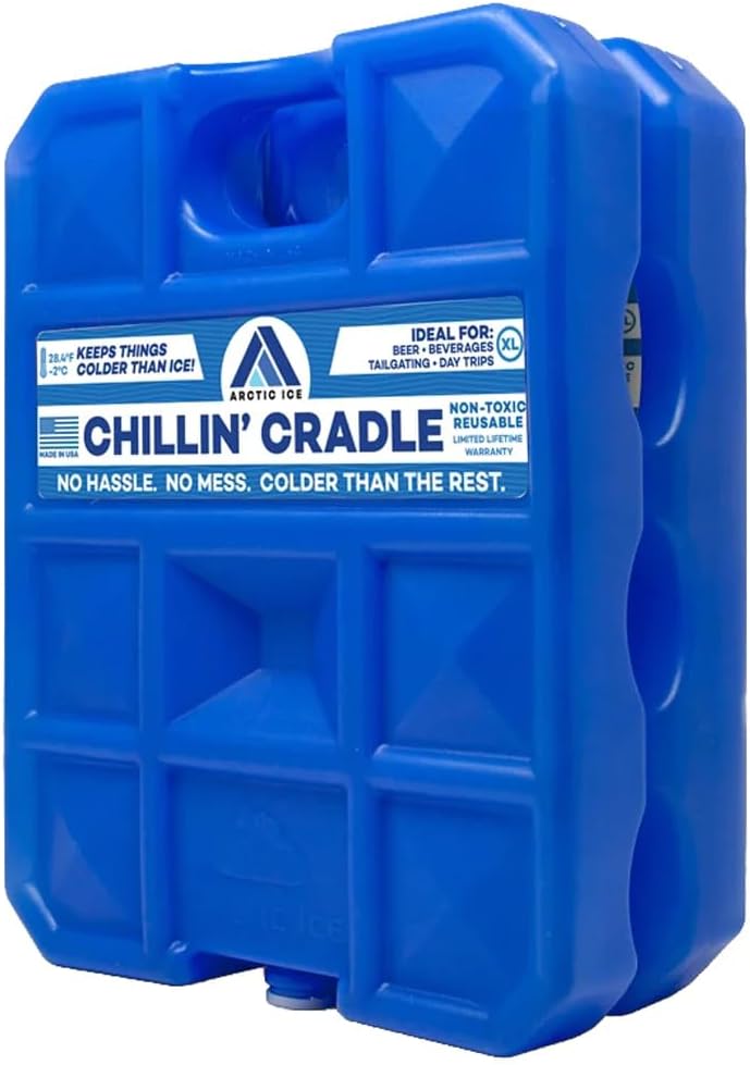 X-Large Reusable Ice Pack - Artic Ice Chillin’ Cradle Series, 5 LB, Long Lasting Blue