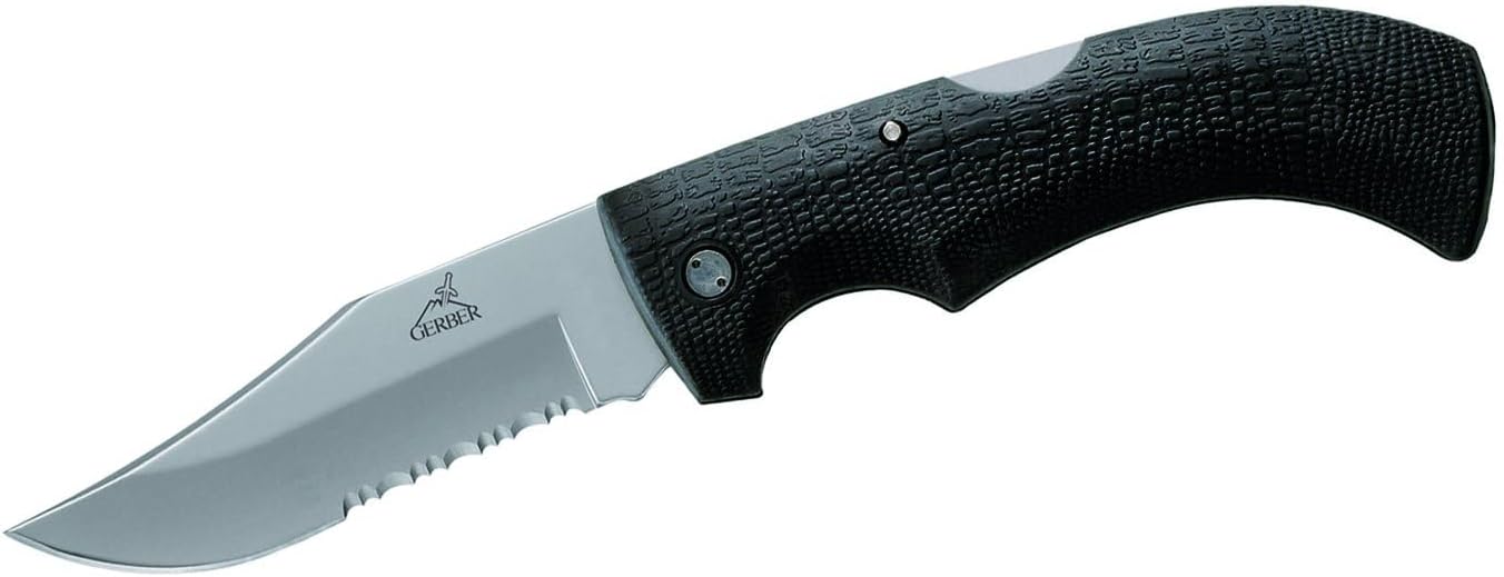 Gerber Gear Gator Folding Pocket Knife with Gator Grip for Gardening, Survival, Hunting, Camping and Bushcraft