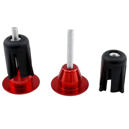 Yocimango 2pcs Handlebar plug Bicycle handlebar end cover Aluminum handle plug for mountain bike Suitable for mountain bike road bike without logo(Red)