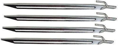 Coghlan's Heavy-Duty Steel Tent Stakes for Secure Camping, Galvanized Durable Outdoor Anchors, Ideal for Tents, Tarps, and Shelters in Hard or Soft Ground, 12" 4-Pack