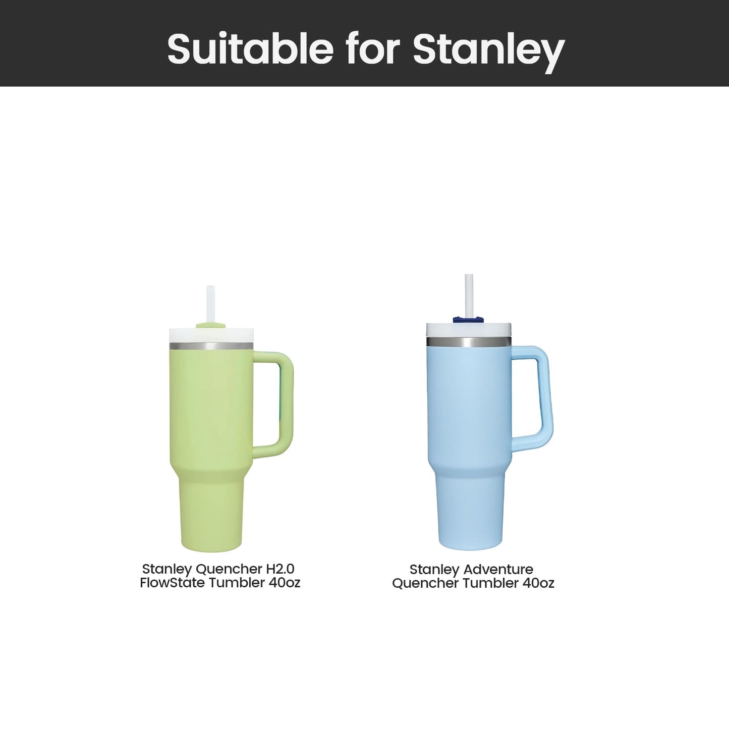 GardTok Silicone Boot Cover for Stanley Cup Accessories,Silicone Water Bottle Sleeve for Stanley Quencher H2.0 and Quencher Adventure Tumbler 40 oz Cup (40oz, Black)