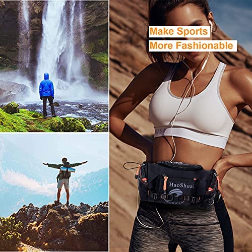 Waterproof Fanny Pack Crossbody Outdoor Waist Bag Pouch With Adjustable Strap Travel Hip Bag For Men Mountaineering,Hiking,Traveling, Camping, Cycling,Running (indigo)