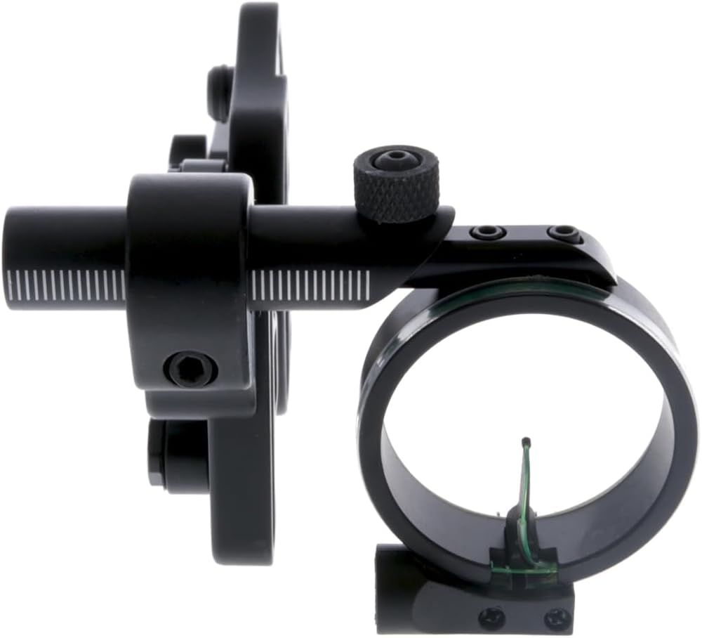 TRUGLO Pendulum 1-Pin Ultra-Lightweight Quiet Archery Hunting Treestand Bow Sight with Large Circular Field of View - Adjustable for Right & Left-Handed Shooters - LED Light Included