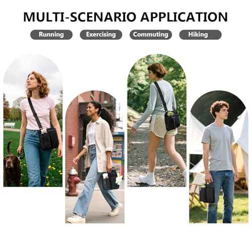 FOREGOER Water Bottle Holder with Adjustable Shoulder & Handheld Strap Phone Pocket for Cup 16-40oz,Large Capacity Crossbody Carrier Bag for Commuting, Sports, Travel