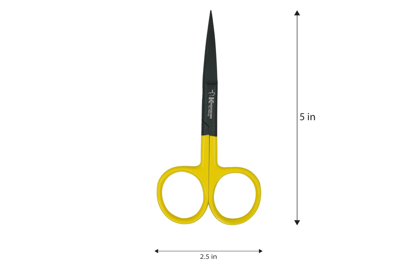 Kingfisher Fly Tying Hair Scissors, 4.5 Inch, Straight