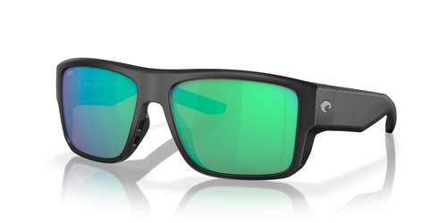 Costa Del Mar Taxman Sunglasses, Matte Black/Green Mirrored 580G, 59 mm