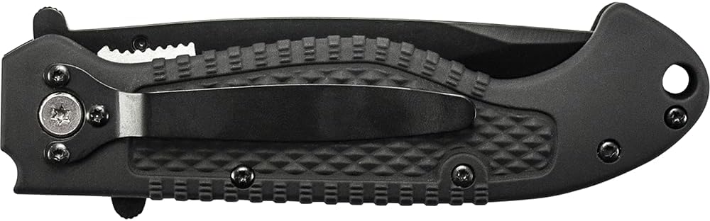 Smith & Wesson Special Tactical CKTACBSD 8.1in High Carbon S.S. Folding Knife with a 3.5in Drop Point Blade and ABS Handle for Outdoor, Survival and EDC