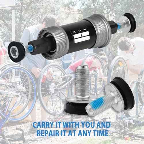 Bike Hex Crank Arm Fixing Bolts with Caps, 8mm Metal Bicycle Crank Allen Key Bolt Screws for Bicycle Square Cranksets and Bottom Brackets (4 Pcs)