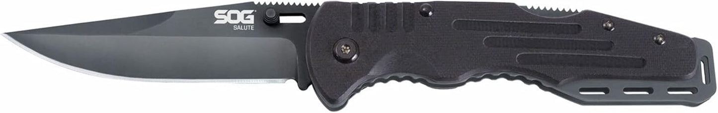 Fusion Salute, G-10 Handle, Black Blade, Plain