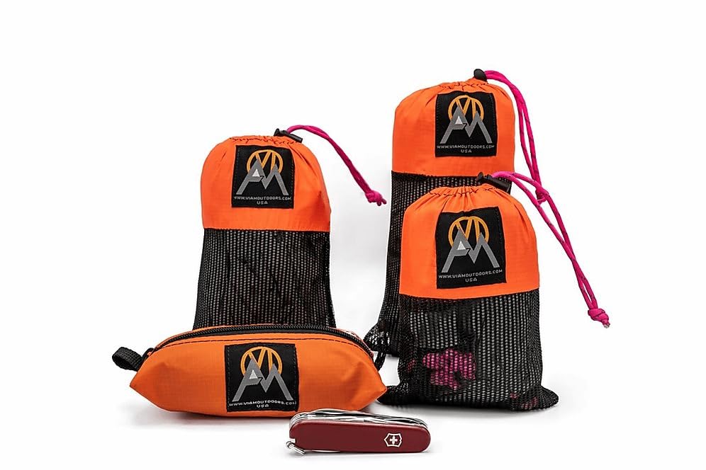 VIAM Outdoors Hunter Game Bag Set – 6-Pack for Elk, Deer, Caribou, Bear – Lightweight 1.35oz Hexagon Ripstop – Includes 4 (24"x38"), 1 (16"x33"), 1 (16"x22") – Breathable, Washable, Reusable
