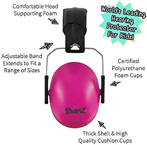 Baby Banz Earmuffs Kids Hearing Protection - 2+ Years - Noise Reduction Rating - Soft & Comfortable - Kids Ear Protection