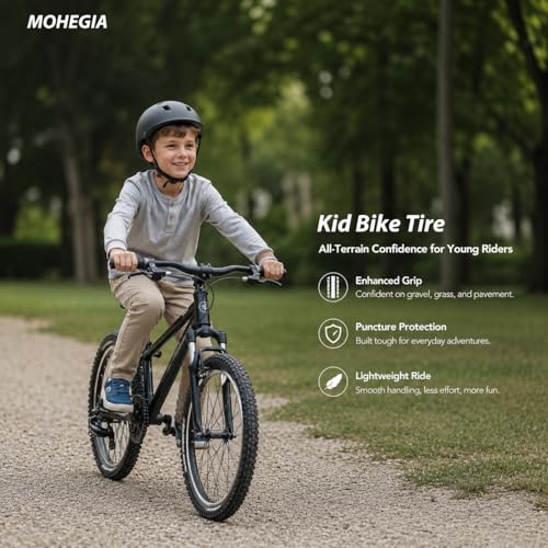 Kids Bicycle Tire 20x2.125 Inch Folding Replacement for MTB BMX & Kids Bikes - Variation of 20x2.125 Inch / Qty 1