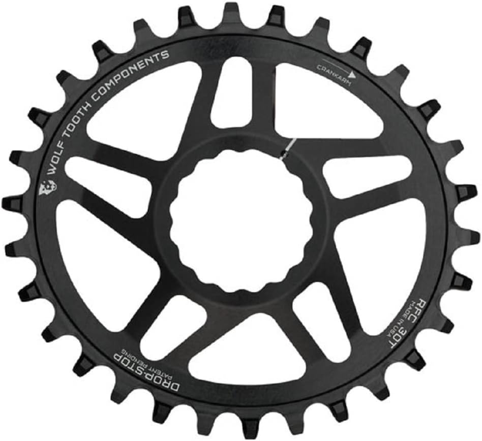 Wolf Tooth Elliptical Mountain Bike Direct Mount Oval Chainring for Race Face Cinch (PowerTrac, MTB)