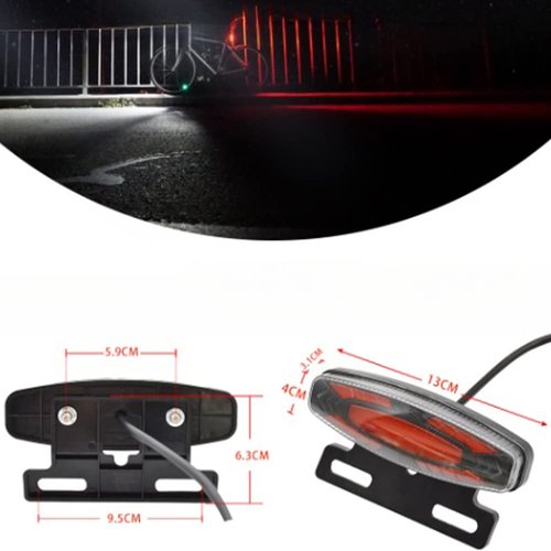 TEQIN Ebike Headlight and Tail Light Sets, 24V to 48V Front Rear Warning Lights Kit, LED Night Spotlight Cycling Modification Parts 24-48V