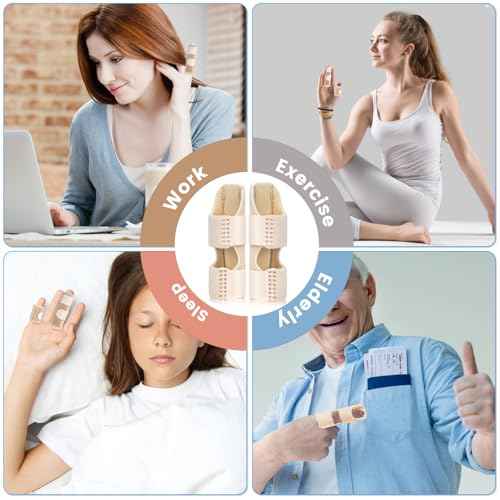 Finger Splints, Finger Brace for Trigger Finger - Broken Finger - Arthritis - Straightening - Support for Index - Middle - Ring