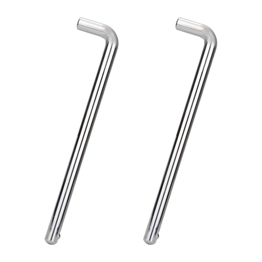 2pcs L-Type Weight Stack Pin, 3/8in Diameter 4.4in Locking Space Weight Stack Selector Pin Universal Fitness Weight Accessories Replacement Parts for Lifting Weight Drop Set Machine Home Gym (Silver)