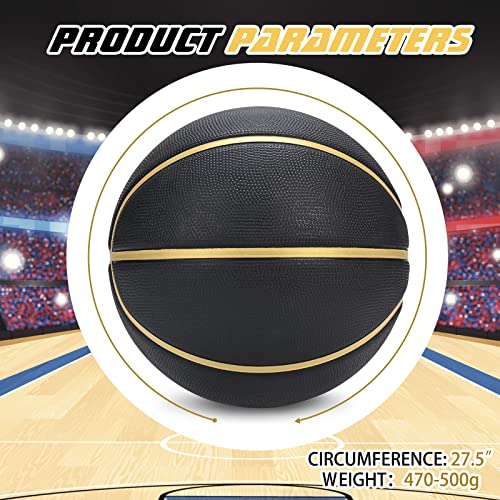 Size 5 Rubber Basketball for Indoor Outdoor Play - Youth & Adult Sports Equipment