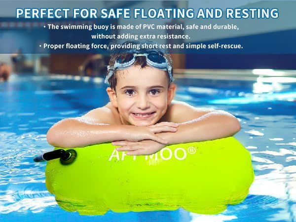 Open Water Swim Buoy with Waterproof Phone Pouch - Safety Float for Swimmers
