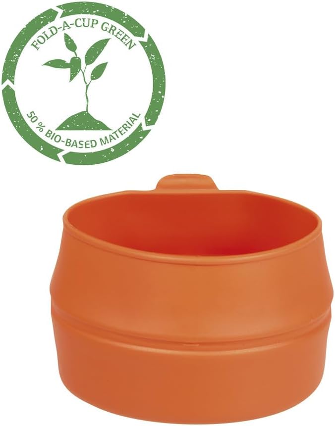 Fold-A-Cup Small - Orange, Foldable BPA-Free TPR, Made in Sweden
