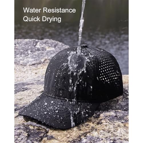 Gelante Men Women Waterproof Quick Dry Baseball Cap Run Hats Mesh Lightweight for Outdoor Sports