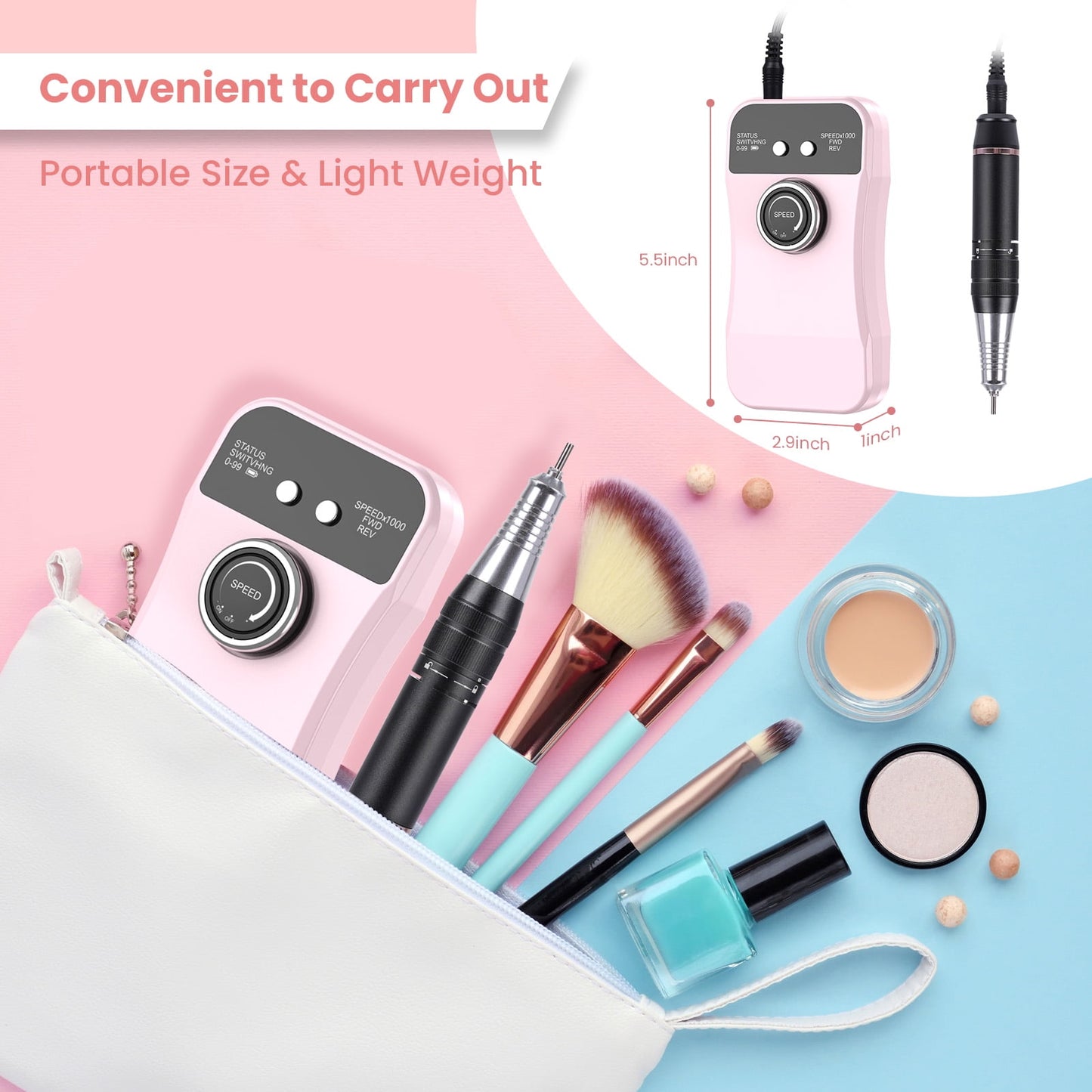 Portable Nail Drill | 35,000 RPM Professional Tool for Acrylic & Gel Nails