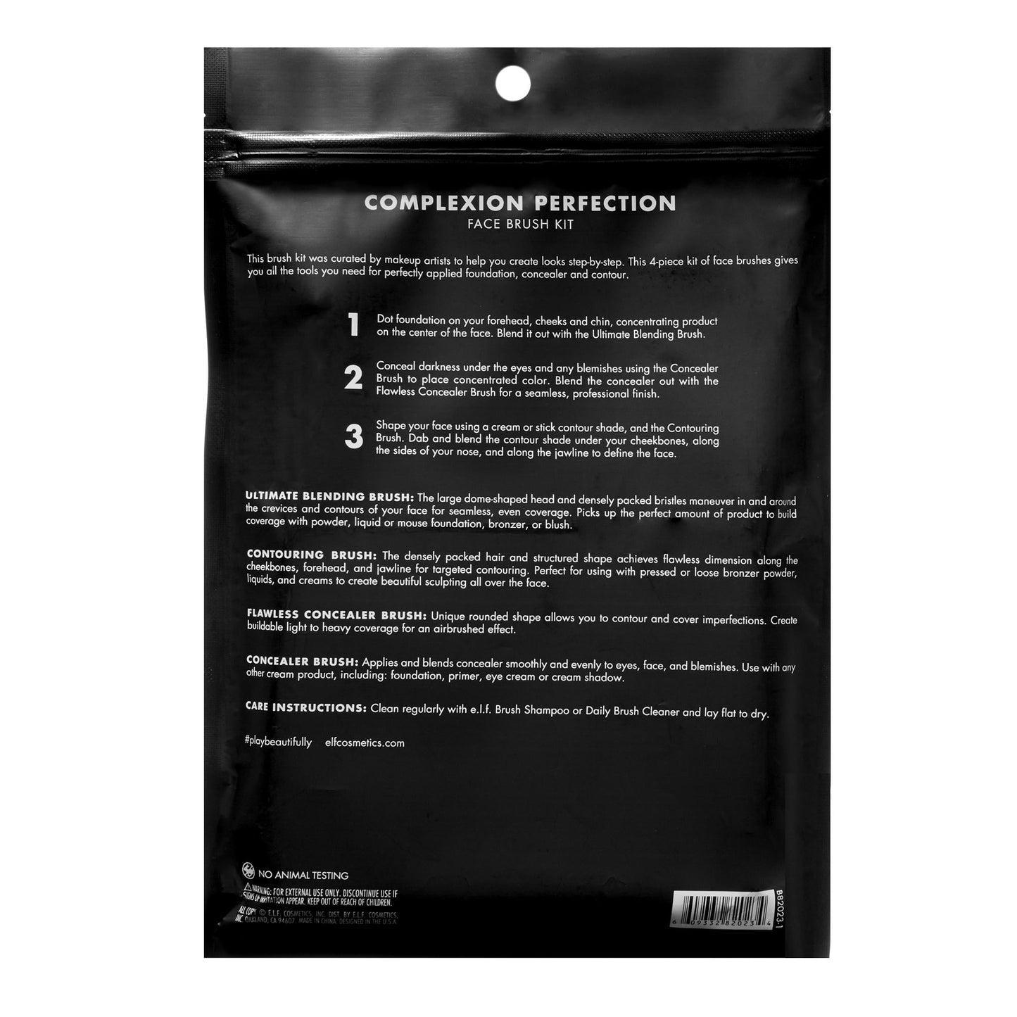 e.l.f. Complexion Perfection Brush Kit | Makeup Brushes for Flawless Skin