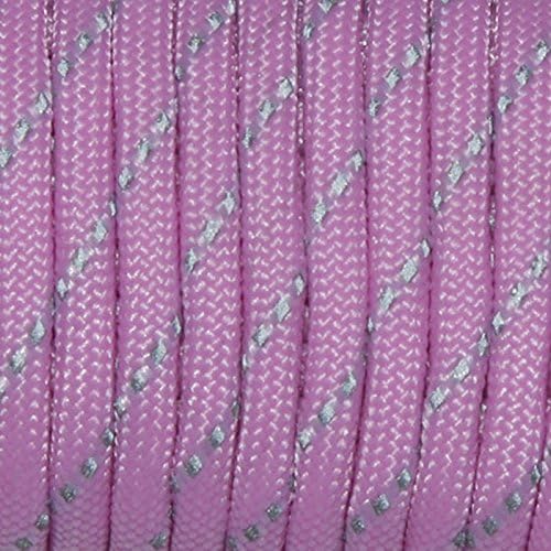 1pcs 550 Reflective Paracord 7 Core Parachute Cord 100FT Strand for Buckles Bracelet Light Grey(Light Grey)