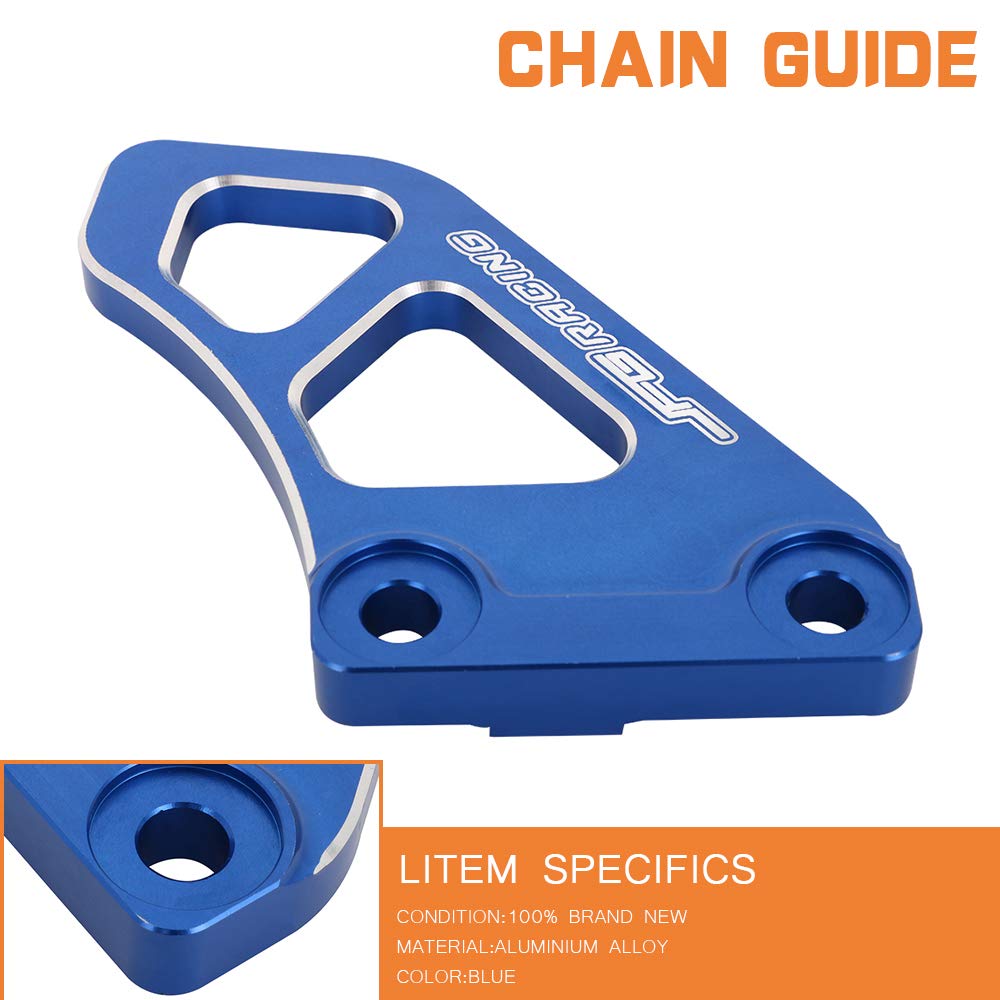 JFG RACING Motorcycle Chain Guard Guide Protector CNC for TTR125 TTR125LE 00-23 TW200 05-23 XT250 08-23 XT225 05-07 Dirt Pit Bike Dual Sport Blue