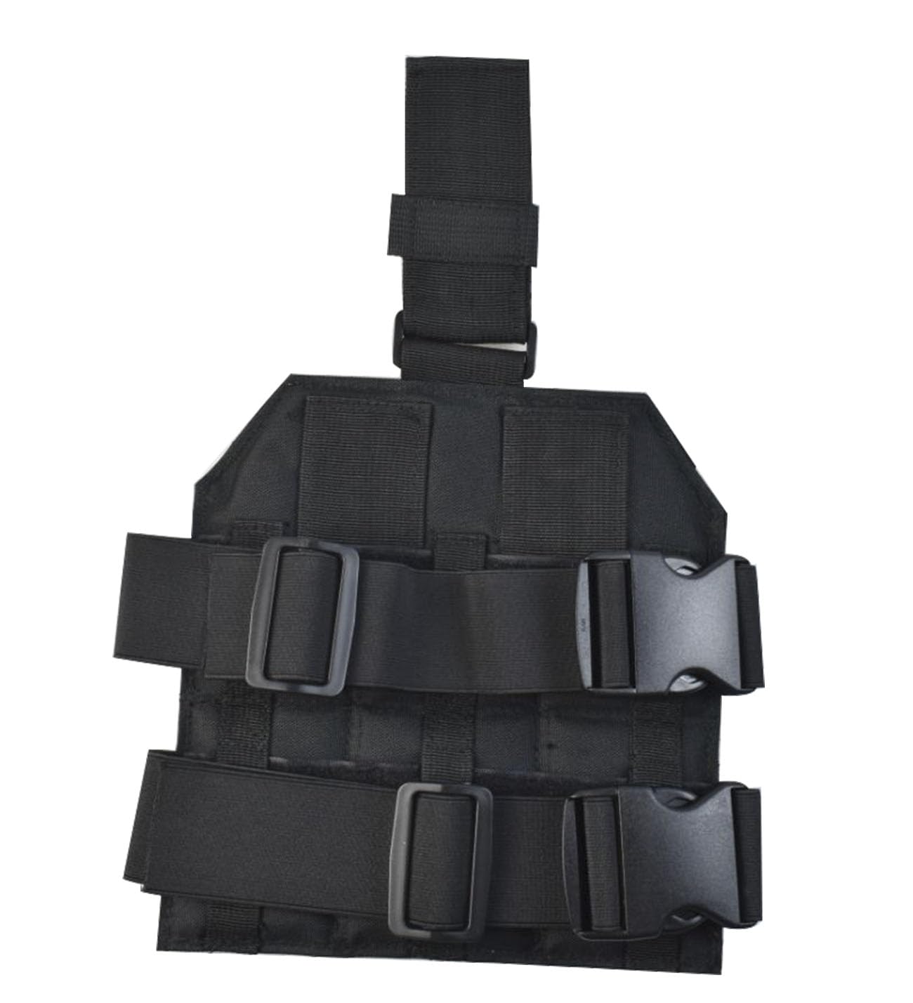 JFFCESTORE Universal Drop Leg Panel Tactical Heavy Duty MOLLE Drop Leg Platform with Adjustable Belt & Thigh Straps Black