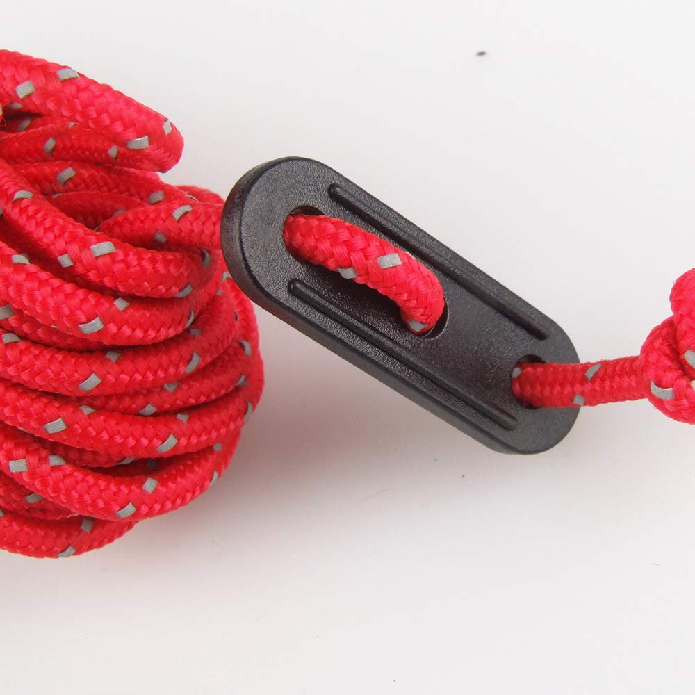 2Pack(20PCS) Black Plastic Cord Tensioners Rope Adjuster with 3 Holes Tent Wind Rope Buckle Fastener for Outdoor Tent Camping Hiking Accessories
