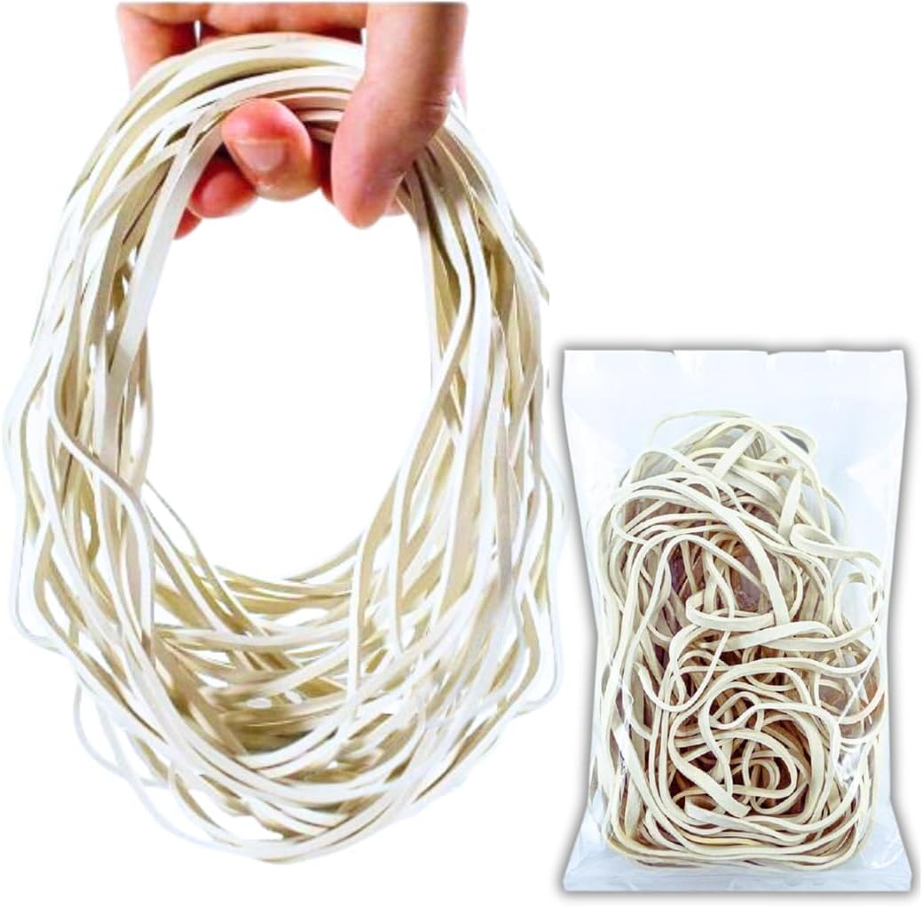 Extra Large 8-Inch Big Postal Rubber Bands | Heavy-Duty Biodegradable Elastic Bands (Pack of 30) | Natural Rubber | Durable for Office, Home, and Industrial Use