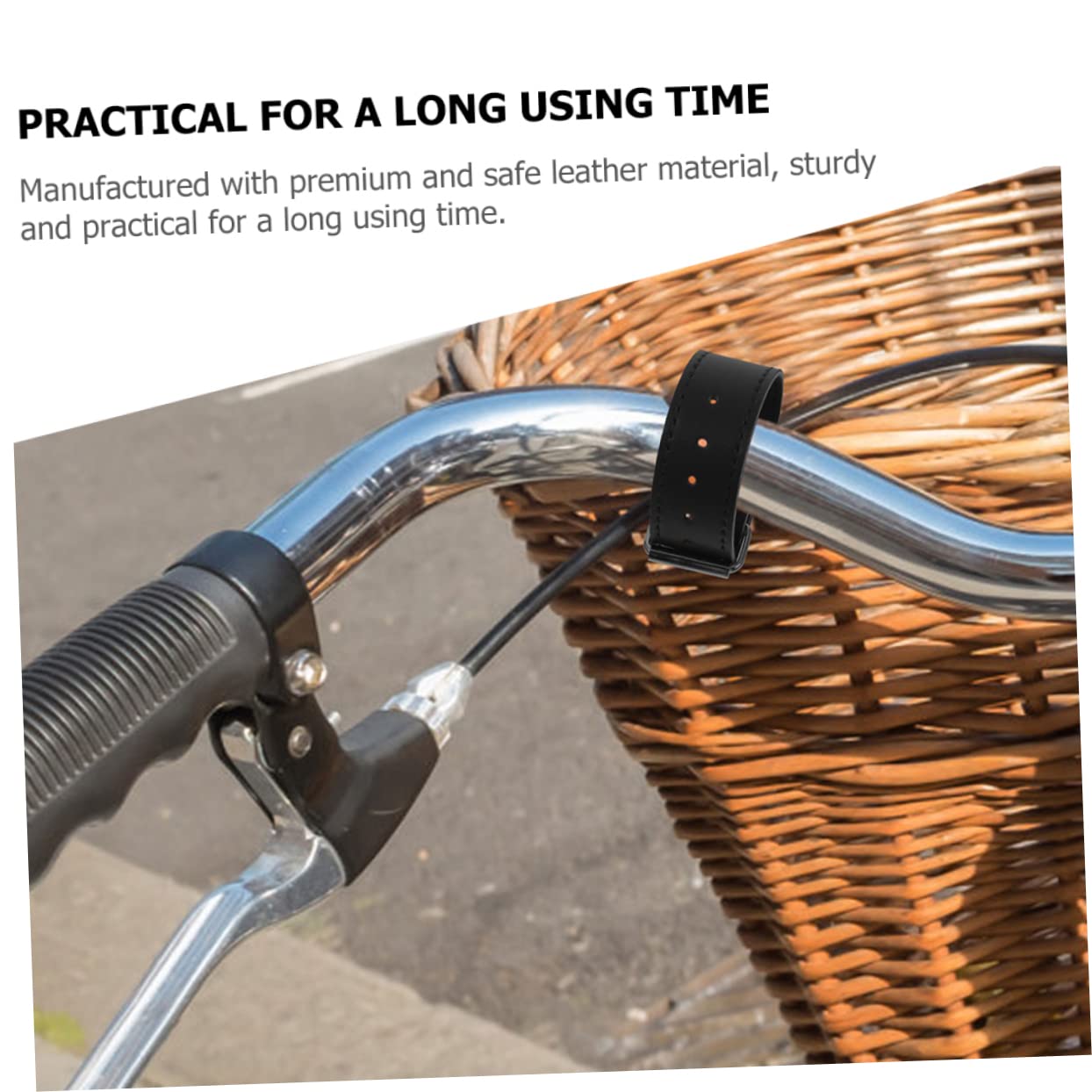 2 Pairs Bike Basket Straps Bike Leather Leash Bike Baskets for Bike Cargo Leather Straps Bike Container Strap Wicker Basket Replacement Strap Bike Strap Bike Straps