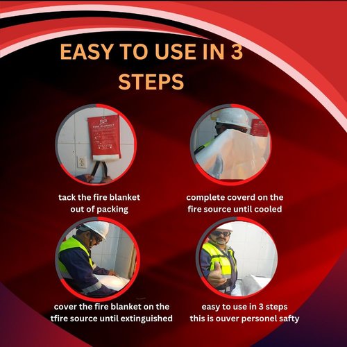 SETPOSHZ: Emergency Fire Blanket Extinguisher Fire Blankets for Home 40"" x 40"" Fire Blanket to Smother a Kitchen. Fire Blankets are Simple to use by Pulling Down tabs (Pack 2), Red