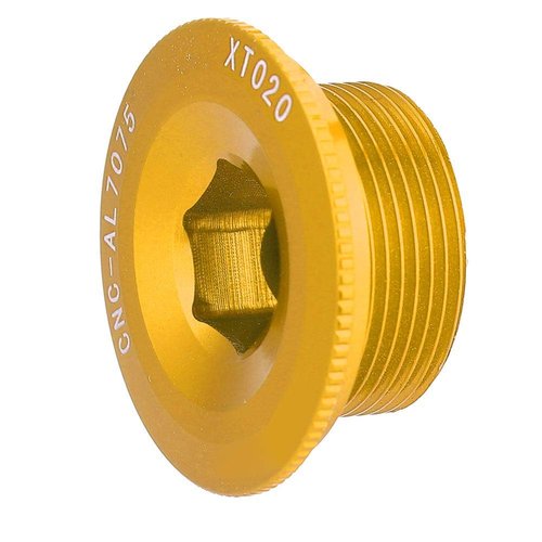 Ymiko Crankset Arm Bolt, 105 Crank end and Spare Parts Bolt dust Covers Gold crankset m20 Bolts 2 Fixing Tension ii preload m582 arm Cycling Screw (Gold)