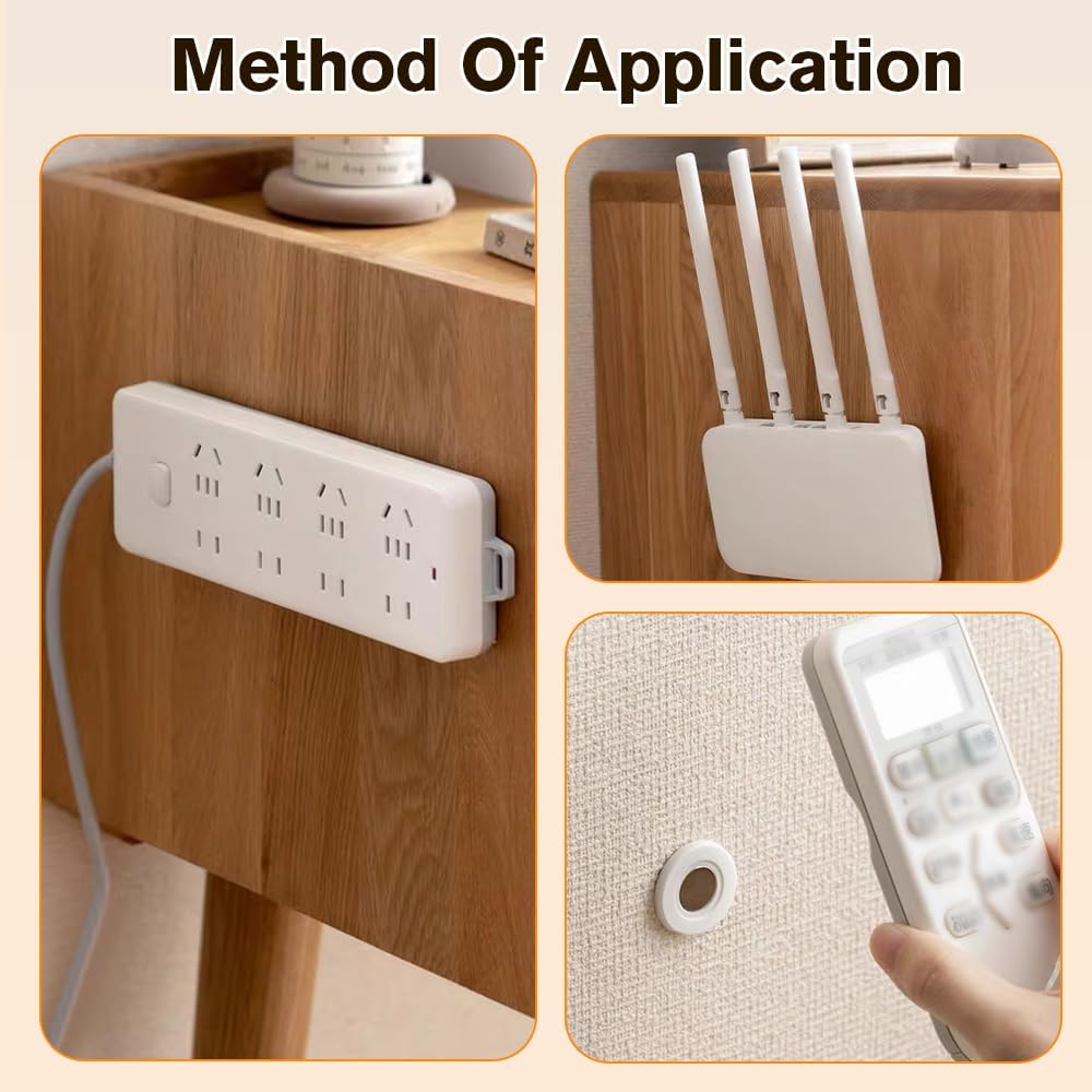 Magnetic Remote Control Holder, 2025 Magnetic Remote Control Holder Wall Mount Upgraded Silicone Remote Control Organizer Storage Self-Adhesive TV Remote Holder for Back of TV (4Pcs)