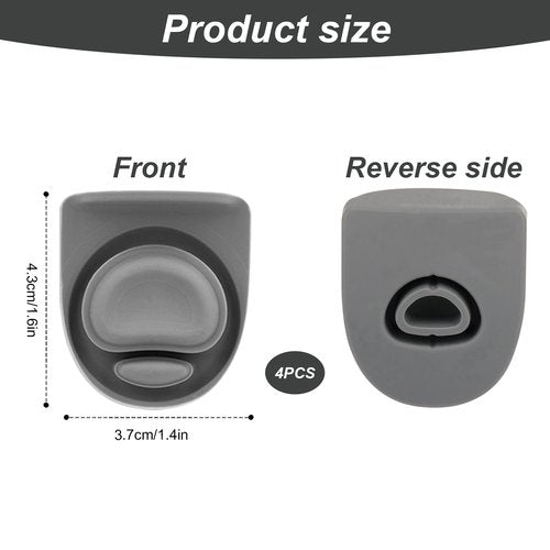 4pcs Replacement Stopper Compatible with Owala FreeSip 24oz 32oz, Water Bottle Top Lid Gasket for Owala 16/19/24/32/40oz Seal Bottle Cap Mouth Stopper Part Silicone Plug Accessories BPA-Free (Gray)