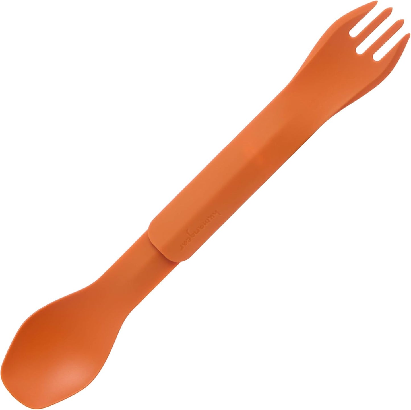 humangear GoBites Duo and Bio Duo Travel Silverware, Full Size Portable Fork & Spoon, Reusable Utensil Set, PC and BPA-free, Food-Safe Nylon or Plant-Based Resin, Extended - 9.1” X 1.6”