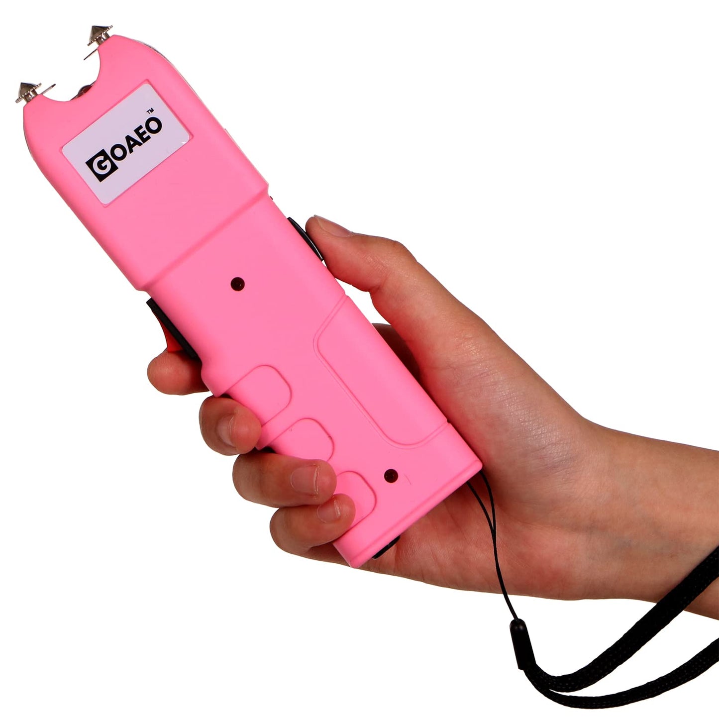 GOAEO Stun Gun - 59 Billion Heavy Duty Stun Gun with LED Flashlight, Includes Wrist Strap and Belt Holster (Pink)