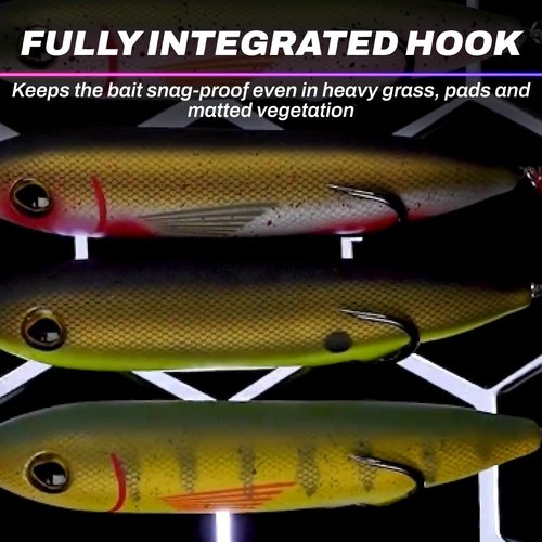 SNAG PROOF Zoo Dog Topwater Lure Super Soft Hollow Body | 3/5 oz, Bone