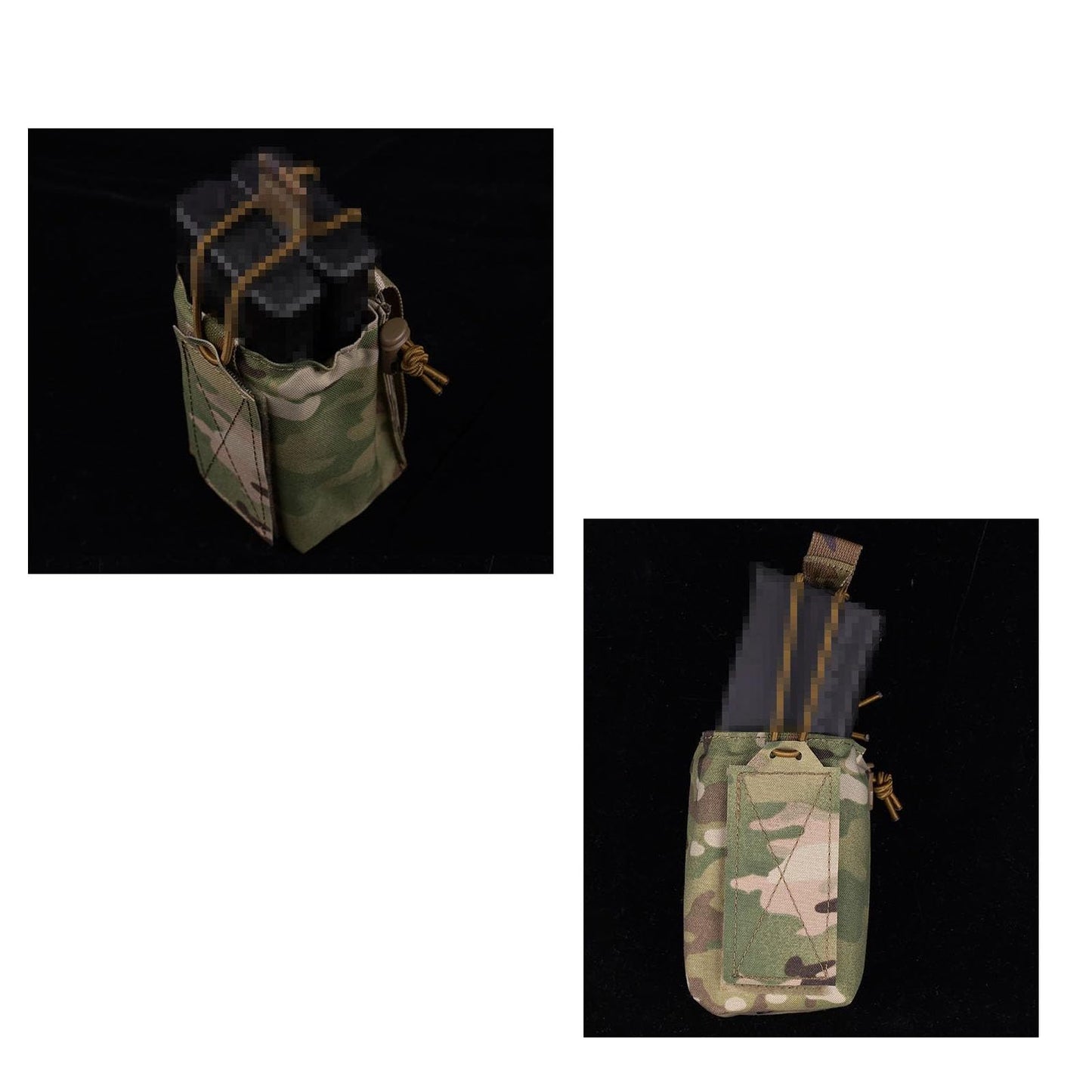 Tactical Belt Pouch EDC MOLLE Tactical Pouch Bag Molle Phone Pouch for Admin, Cell Phone, interphone,Universal Mag Carrier for M4 A-R15 M16 AK Magainzes (Black cp)