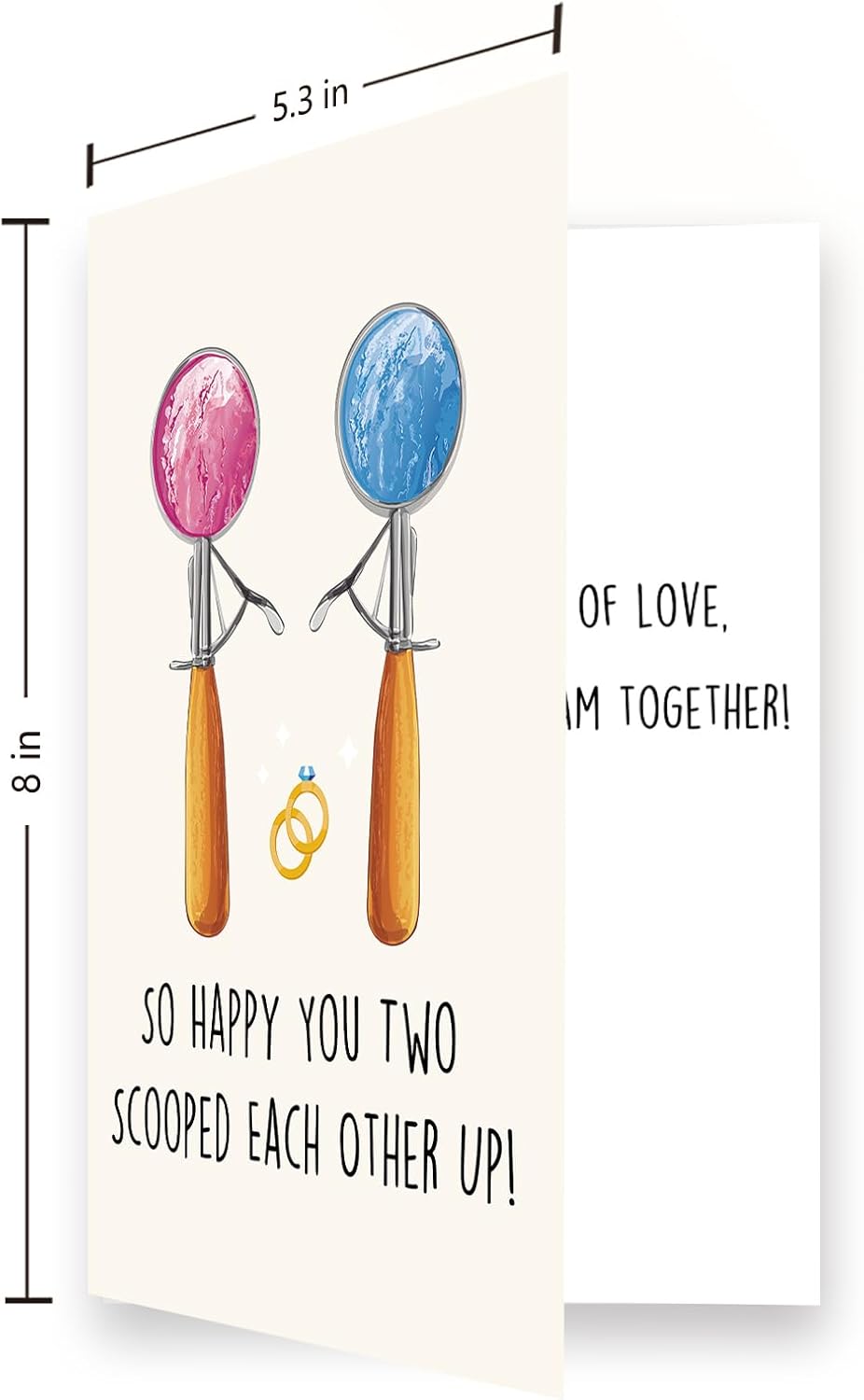 OJsensai Cute Wedding Card, Funny Engagement New Card for girlfriend boyfriend, Comfort Wedding Decoration Gifts from Husband Wife, Happy Valentine's Day