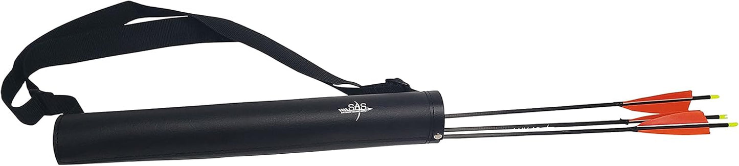 Southland Archery Supply SAS Leather Tube 17" Hip Quiver Arrow Holder with Belt Clip