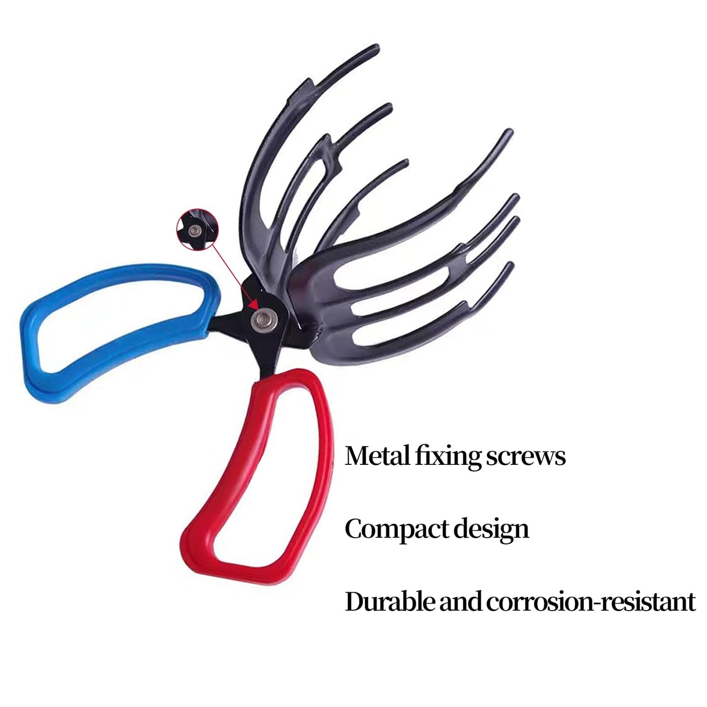 2 PCS 3 Claw Fish Gripper, Metal Fishing Pliers Gripper, Fish Control Clamp Claw Tong Grip Tackle Tool, Multi 3 Teeth Fishing Pliers for Most Freshwater Fish Grip Tackle Holder