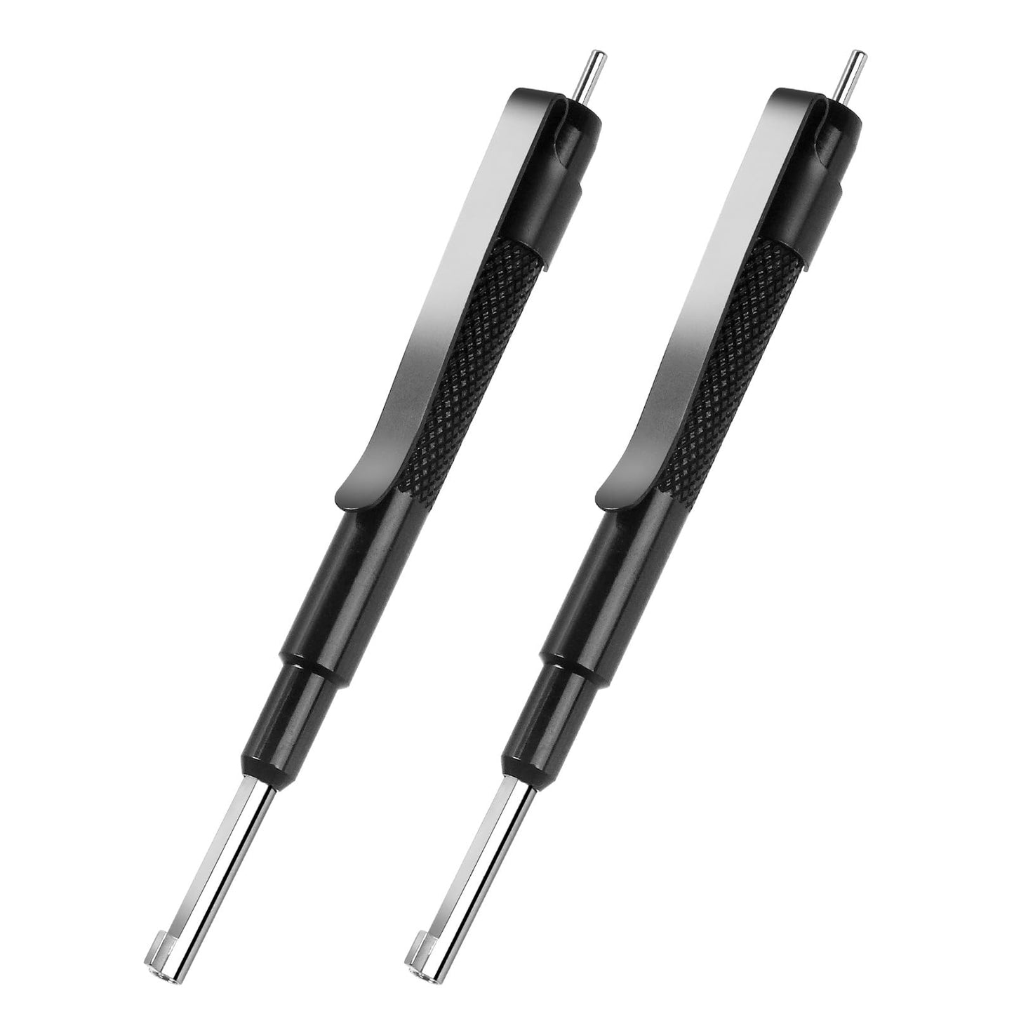 JOTOVO Stainless Steel Universal Standard Police Hand Cuff Key, Pocket Cuff Key with Clip 4" Long for All Standard Series Hand Cuffs, Black- 2PCS