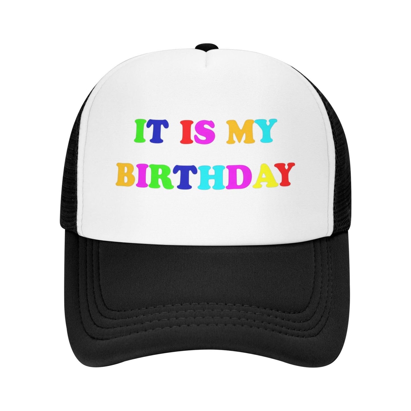 ZBDSKLEX Happy Birthday Trucker Hat for Men Women, Adjustable Mesh Baseball Cap for Birthday Party