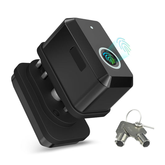 KENRONE Biometrics Gun Trigger Lock,Fingerprint and Key Unlocked Trigger Locks,Quick Release and Secure Gun Lock for Pistols,Revolvers,Shotguns